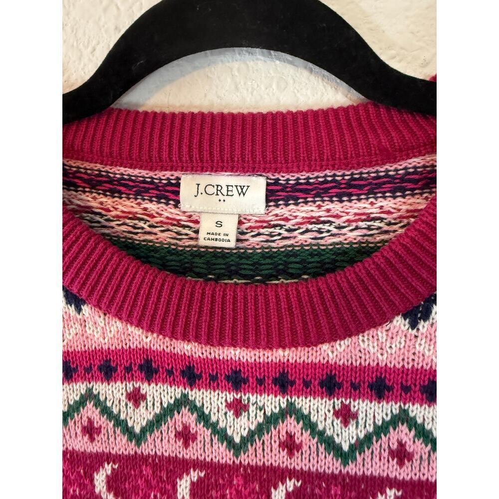 J crew 100% cotton fair isle sweater crewneck size S - Picture 4 of 4